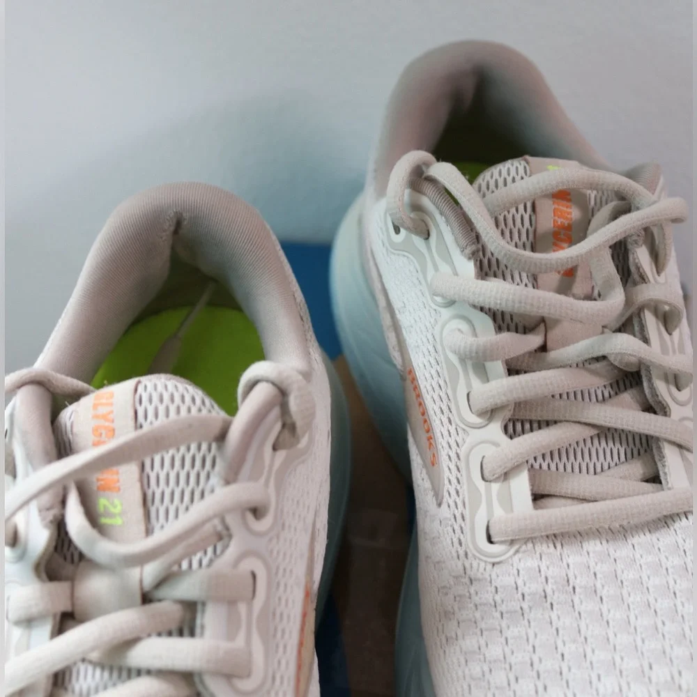 Brooks Women's Sneakers in Cream and Orange - Picture 12 of 16